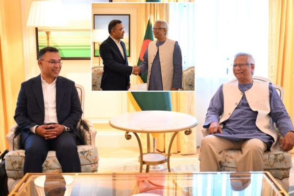 লন্ডনে দেড় ঘণ্টা বৈঠক করলেন ড. ইউনূস-তারেক রহমান